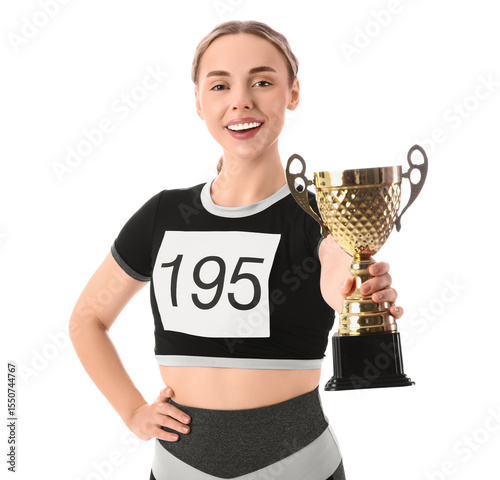 Sporty young woman with gol...
