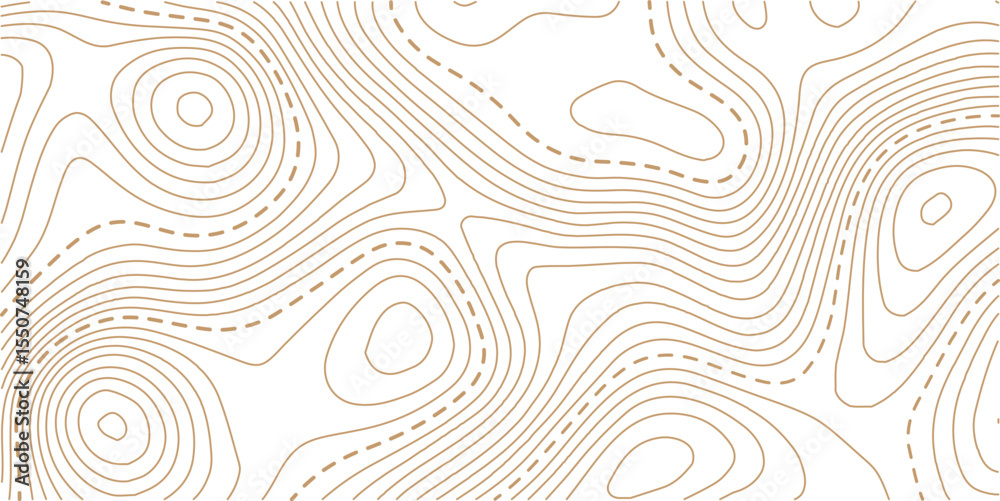 Fototapeta premium Abstract topo contour map on white background, Topographic map Topographic contour lines map seamless pattern. Geographic mountain relief diagram line wave carve pattern