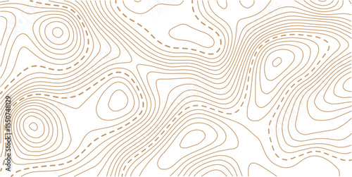 Abstract topo contour map on white background, Topographic map Topographic contour lines map seamless pattern. Geographic mountain relief diagram line wave carve pattern