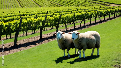 Sheep in Vineyard