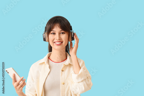 Smiling young woman in head...
