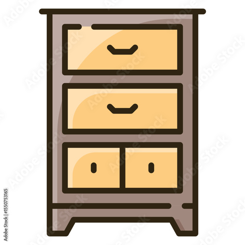Drawers furniture icon