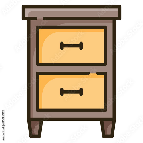 Nightstand furniture icon