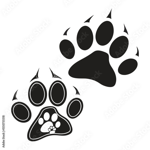Pet logo concept using one continuous  silhouette	
