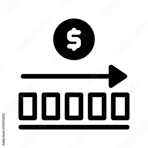 stable investment. This is a vector single icon with a semi solid style. perfect for any purpose, such as website design, mobile app design, logo design, pattern design, etc.