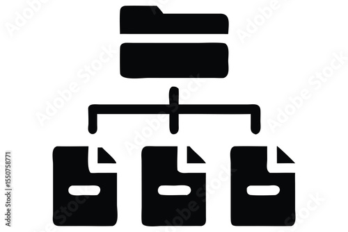 Hierarchical File Folder Structure Icon