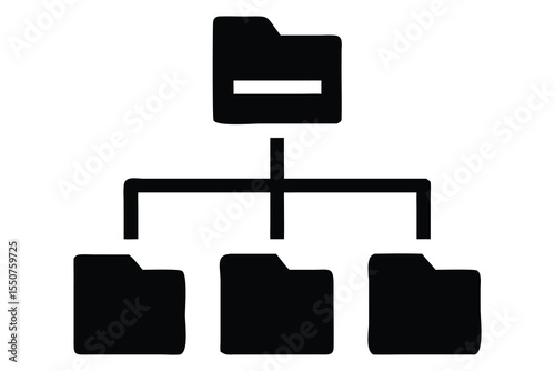Hierarchical File Folder Structure Icon