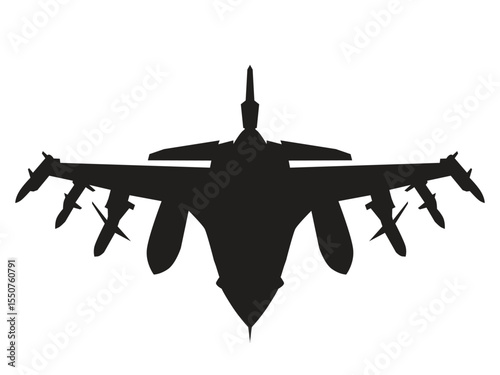silhouette fighter jet, war plane, war weapon