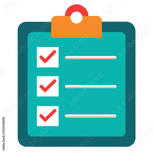 Business Task Checklist Icon clipboard with checklist vector