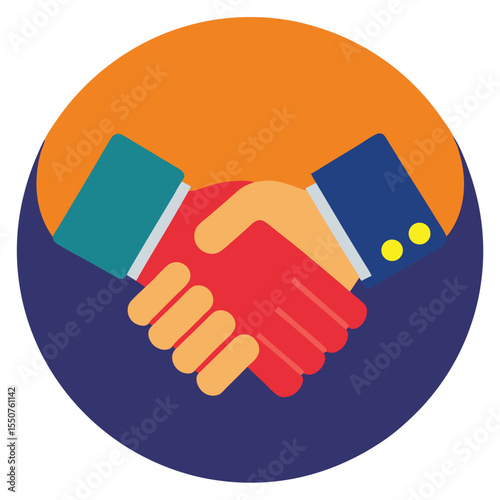 handshake icon vector illustration