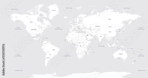 World Map vector. Detailed illustration of worldmap