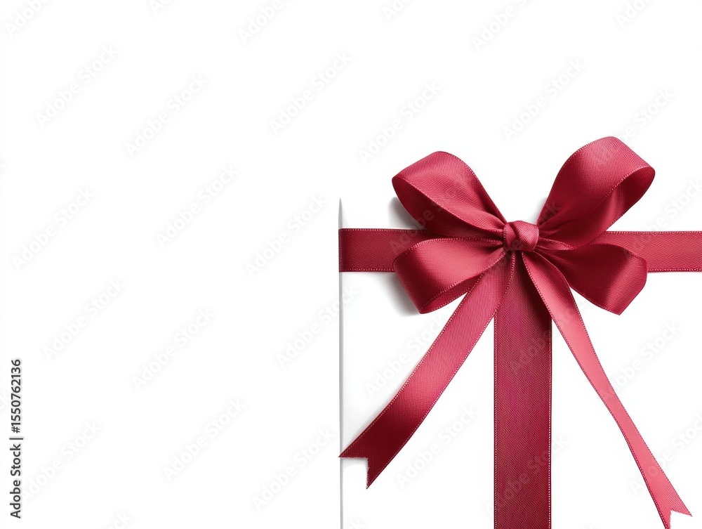 Wrapped gift, elegant bow Wrapped gift, elegant bow