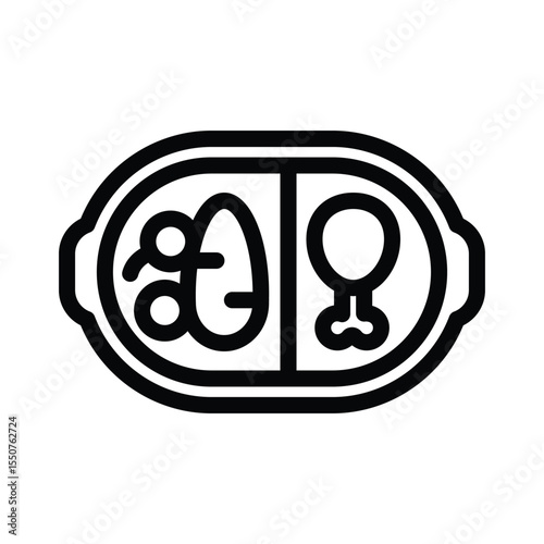 13 ready meal line icon illustration vector graphic.eps