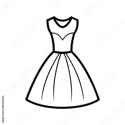 vector illustration of a wedding dress