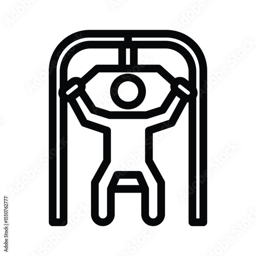 20 lat pulldown line icon illustration vector graphic.eps