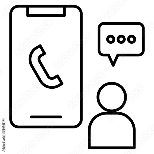 Phone Call Icon Element For Design