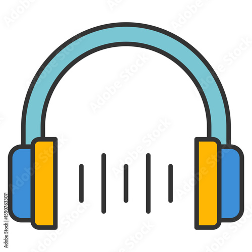 Headset Icon Element For Design