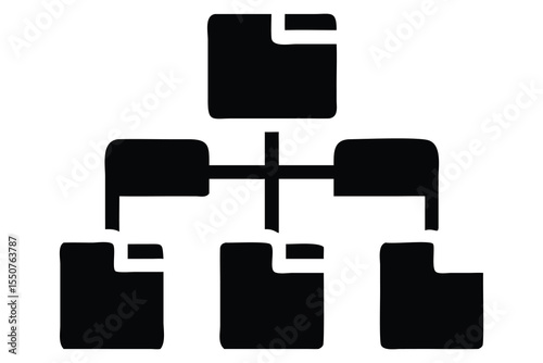 Hierarchical File Folder Structure Icon
