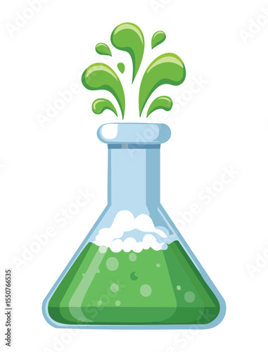 Green Flask Large Splash Effect