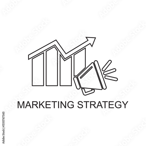 marketing strategy icon , advertising icon