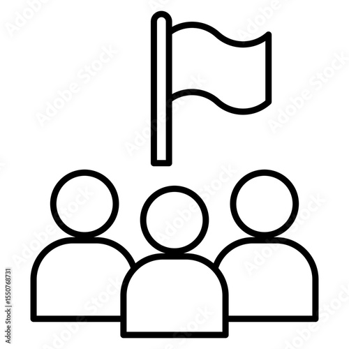 Team Goal Icon Element For Design