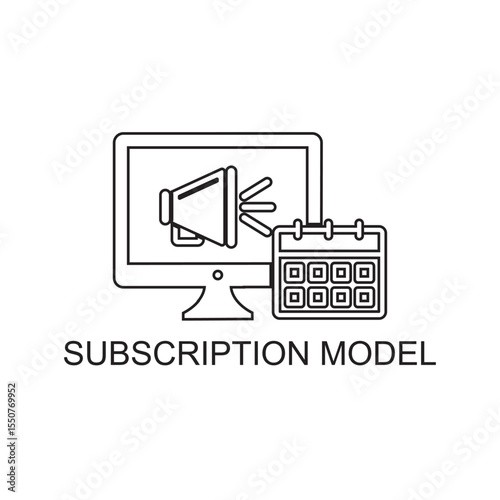 subcription model icon , paid icon