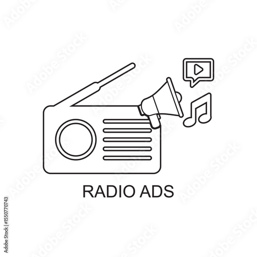 radio ads icon , marketing icon