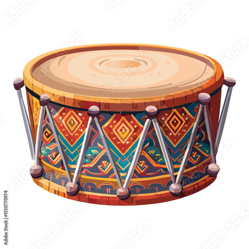 Intricate Ethnic Musical Instrument Vector