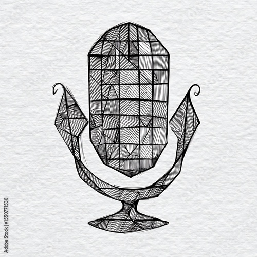 Stylized microphone graphic