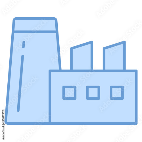 Geothermal Plant Icon Element For Design