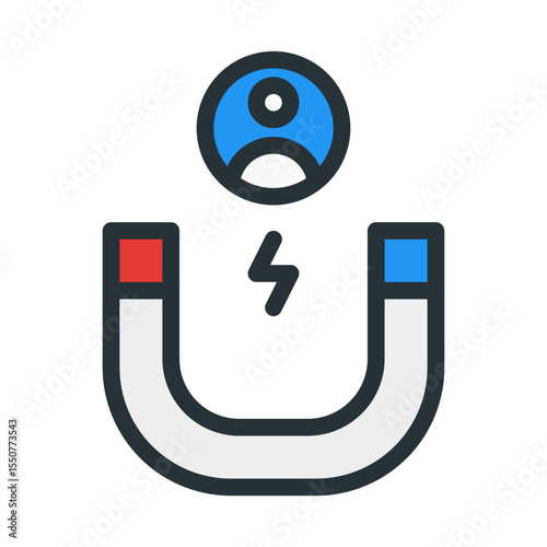 people's attraction. This is a vector single icon with a filled outline style. Suitable for any purpose, such as website design, mobile app design, logo design, pattern design, etc.	