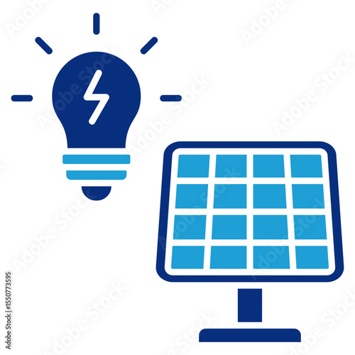 Solar Panel Icon Element For Design