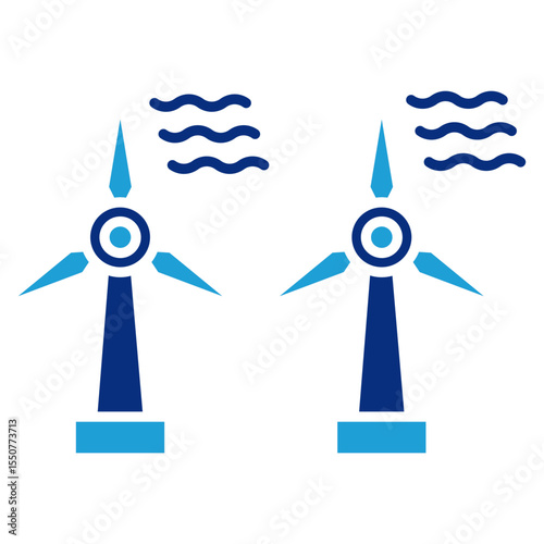 Wind Farm Icon Element For Design