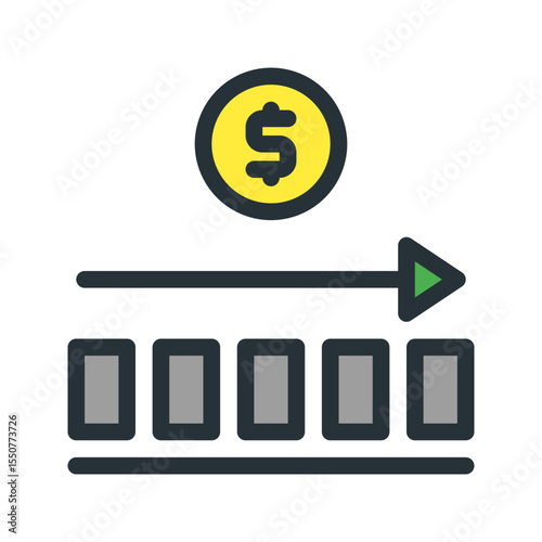 stable investment. This is a vector single icon with a filled outline style. Suitable for any purpose, such as website design, mobile app design, logo design, pattern design, etc.	