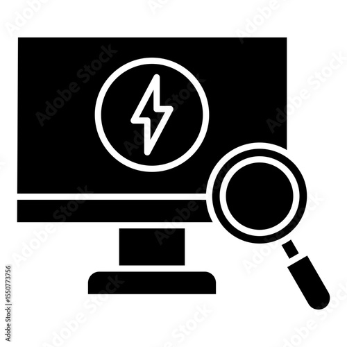 Monitoring Icon Element For Design