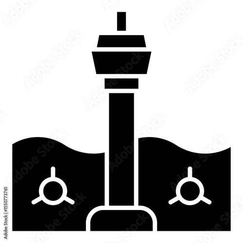 Tidal Power Icon Element For Design