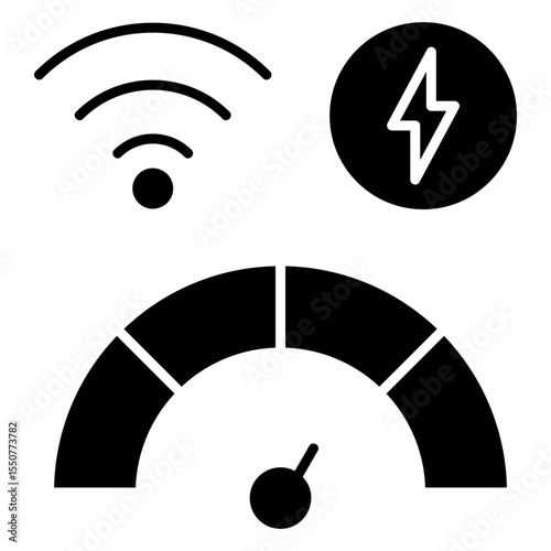 Smart Meter Icon Element For Design