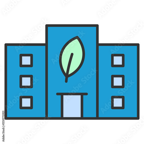 Green Building Icon Element For Design