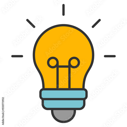 Led Lighting Icon Element For Design
