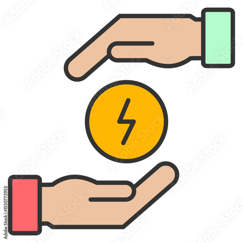 Energy Conservation Icon Element For Design