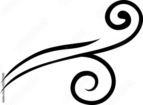 Arc Shaped Spiral Ornament With Soft Finish
