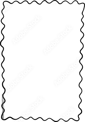 Zigzag Line Frame In Freeform Style