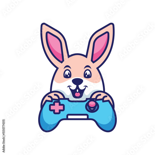 rabbit game esport mascot design logo