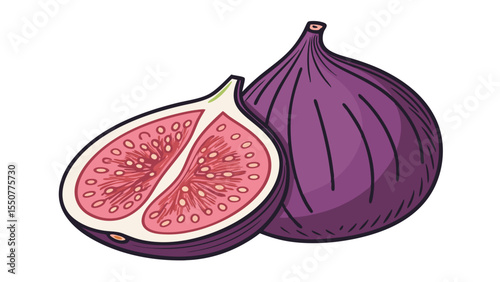 Fig Icon – Flat Vector Illustration
