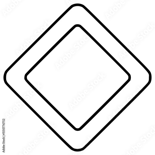 Vector illustration of overlapping diamond shapes in simple design