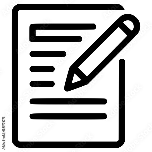 Creative writing in a notebook with a pencil on a desk