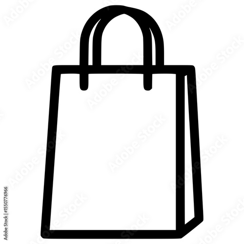 Vector illustration of a shopping bag with handles