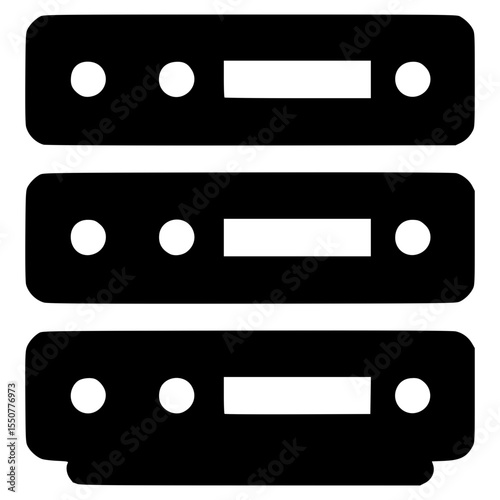 Vintage cassette tapes graphic for music lovers and nostalgia