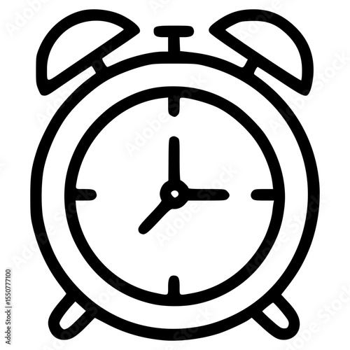Vector illustration of a classic alarm clock for time management