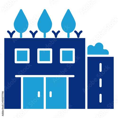 Rooftop Garden Icon Element For Design
